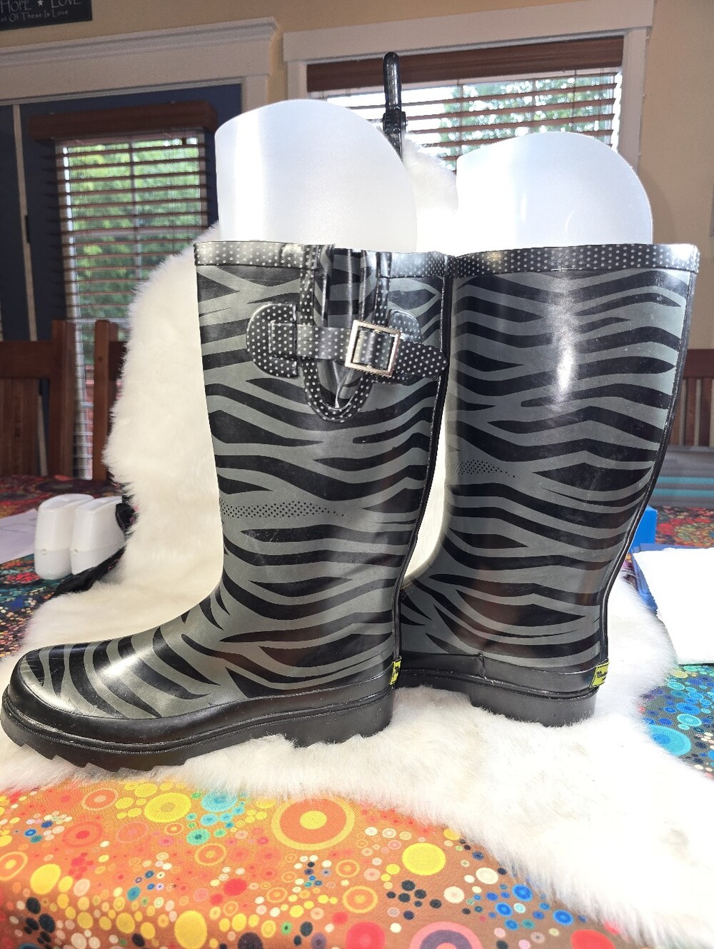 Western Chief Zebra Print Tall Rain Boots - Women's